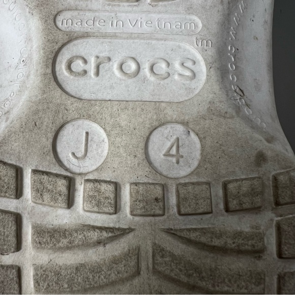 Crocs Girls J4 White Glitter Star Classic Clogs Slip-On Sandals - Picture 4 of 10